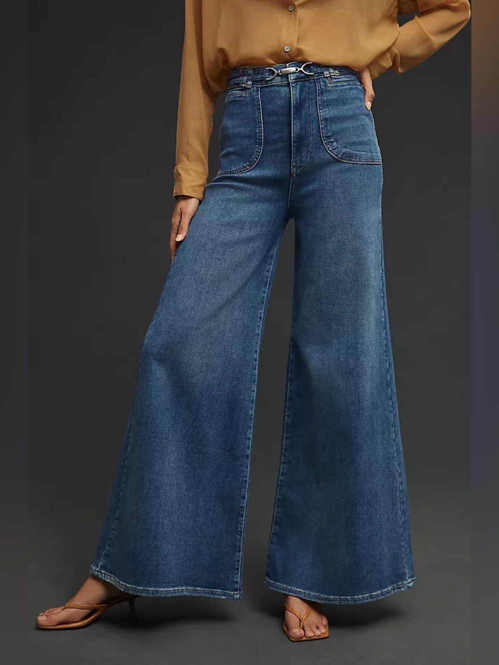 Anthropologie Pilcro Uptown High-Rise Wide-Leg Jeans N262-7 - Picture 2 of 13